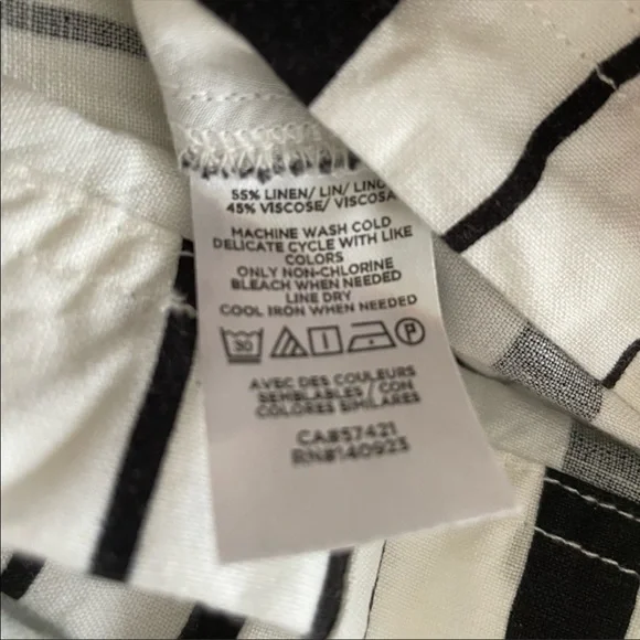 LOFT linen blend stripe jumpsuit - Picture 12 of 13